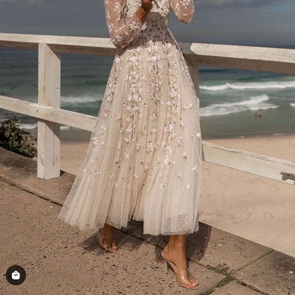 BHLDN Needle & Thread Dress size US 12 $929 - Picture 3 of 13
